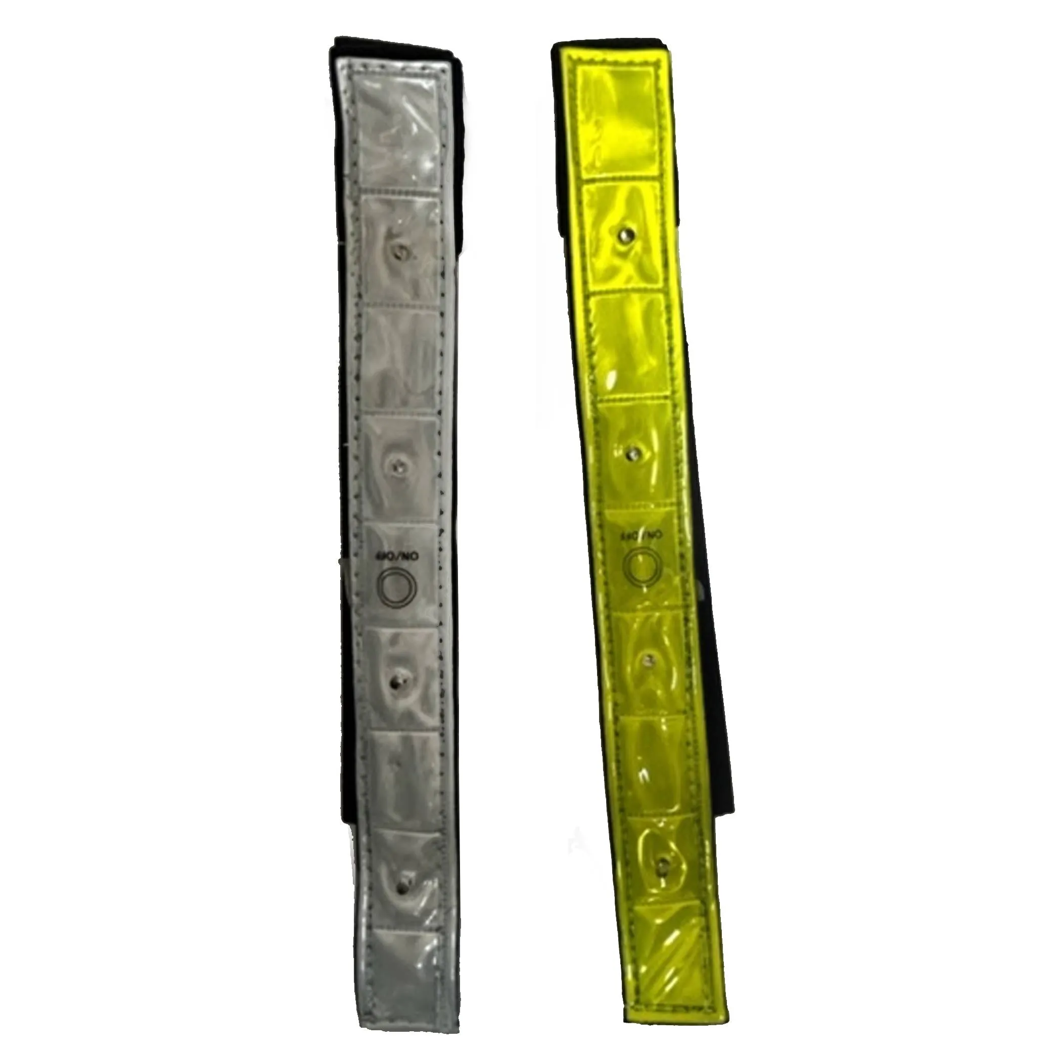 2pc High Visibility Reflective Arm Leg Bands 4 Led Lights Strap Bike Run Cycling