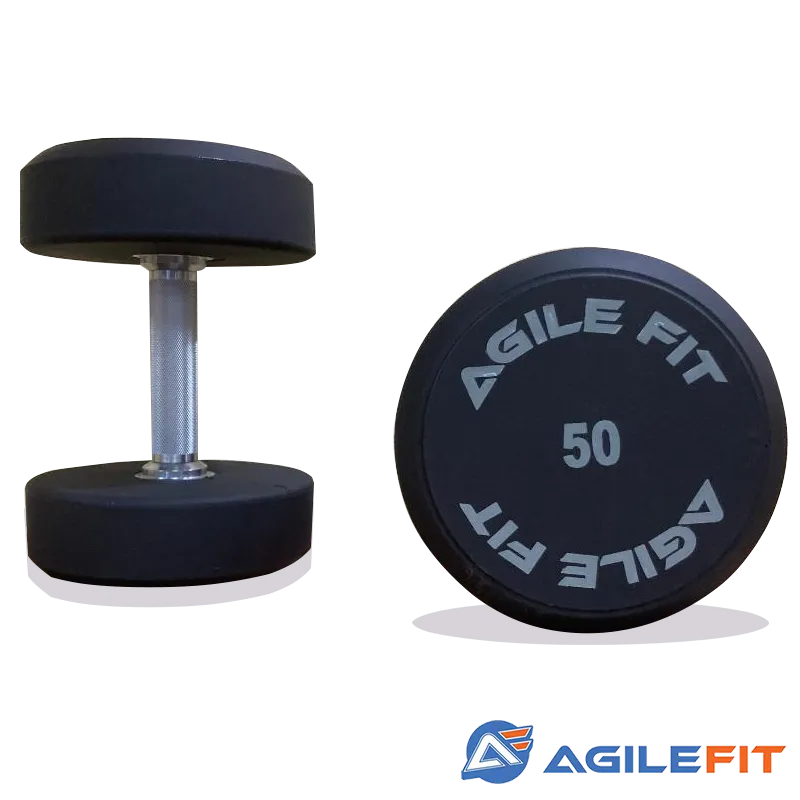 AgileFit Pro-Style Urethane Dumbbell Set 5-50lb
