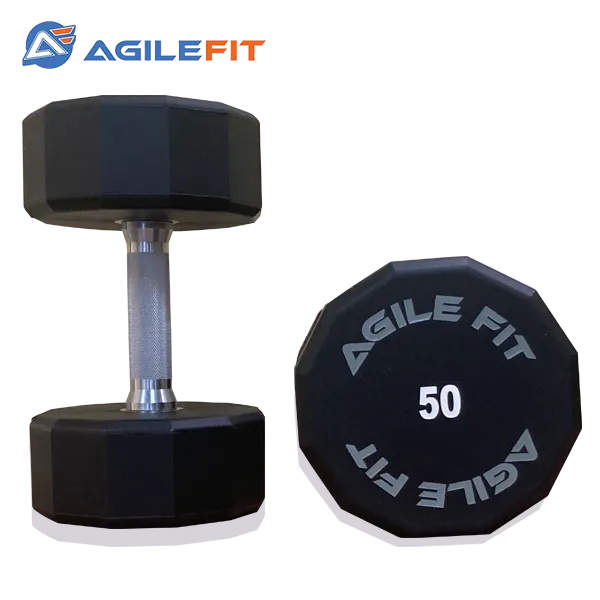 AgileFit Urethane 12 Sided Dumbbell Set 5-50lb