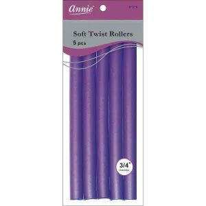 Annie Soft Twist Rollers 3/4" XL Purple (5pcs)