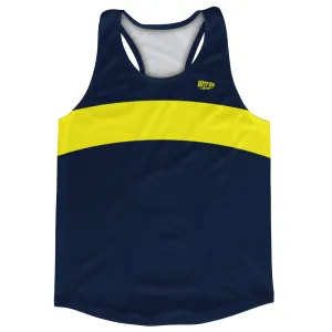 Blue Navy And Yellow Bright Running Track Tops Made In USA