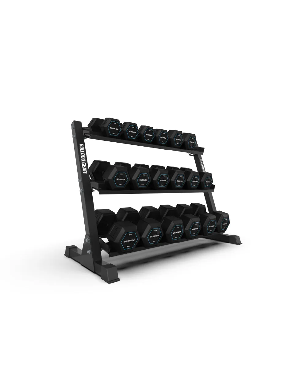 Bulldog Gear - Hex Dumbbells 2.0 Set   Garage Gym Storage System Bundle
