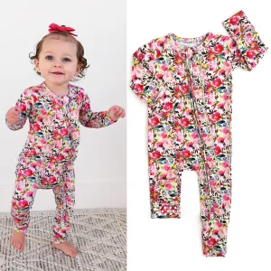 Eloise RUFFLE ZIP Bamboo Baby Outfit Sleepies Little