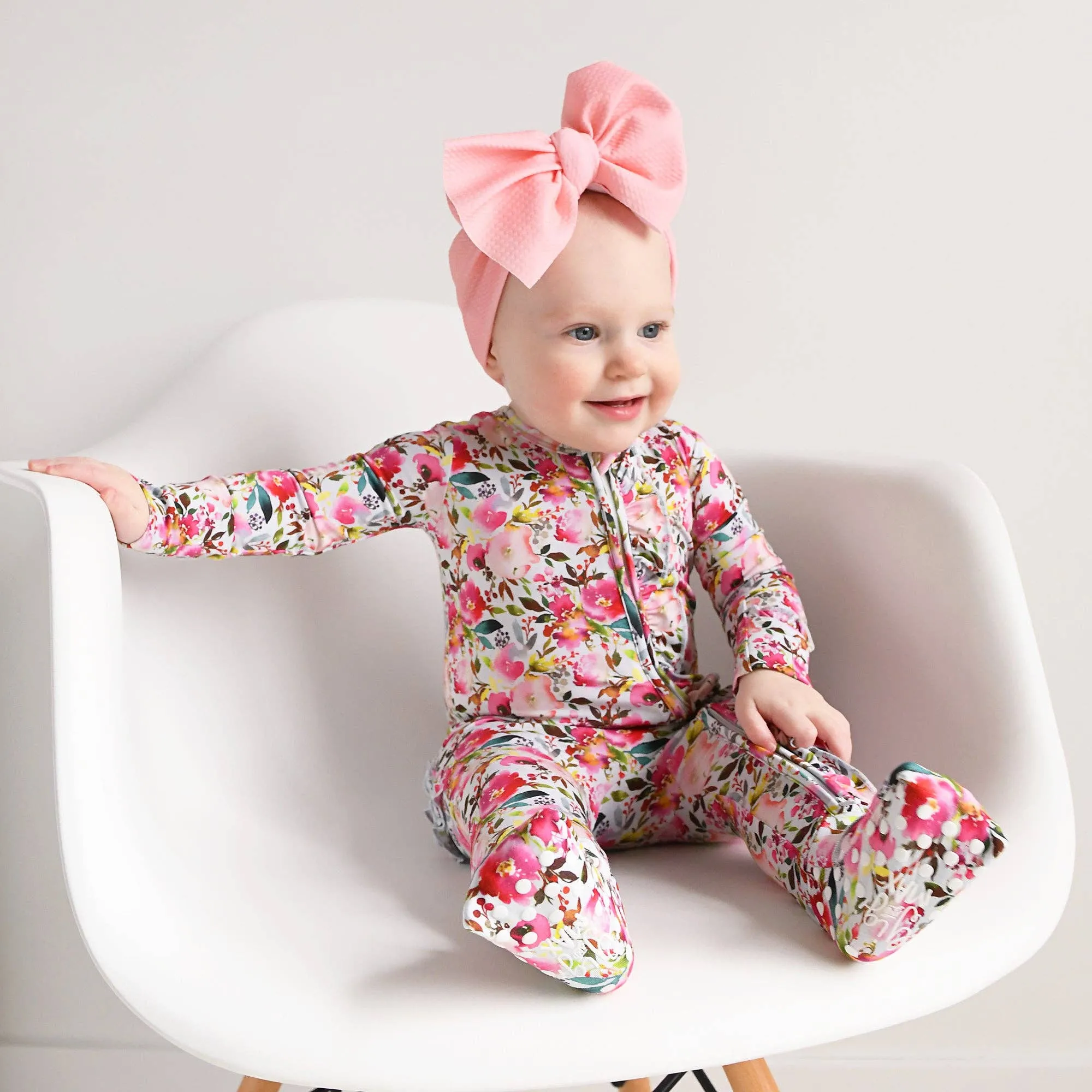 Eloise RUFFLE ZIP Bamboo Baby Outfit Sleepies Little