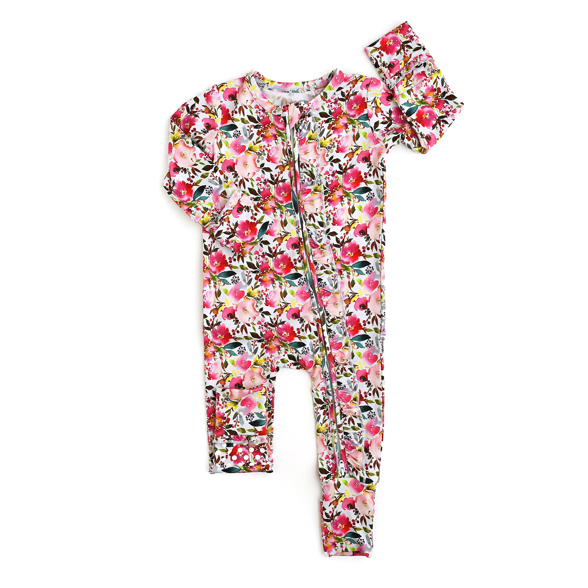 Eloise RUFFLE ZIP Bamboo Baby Outfit Sleepies Little