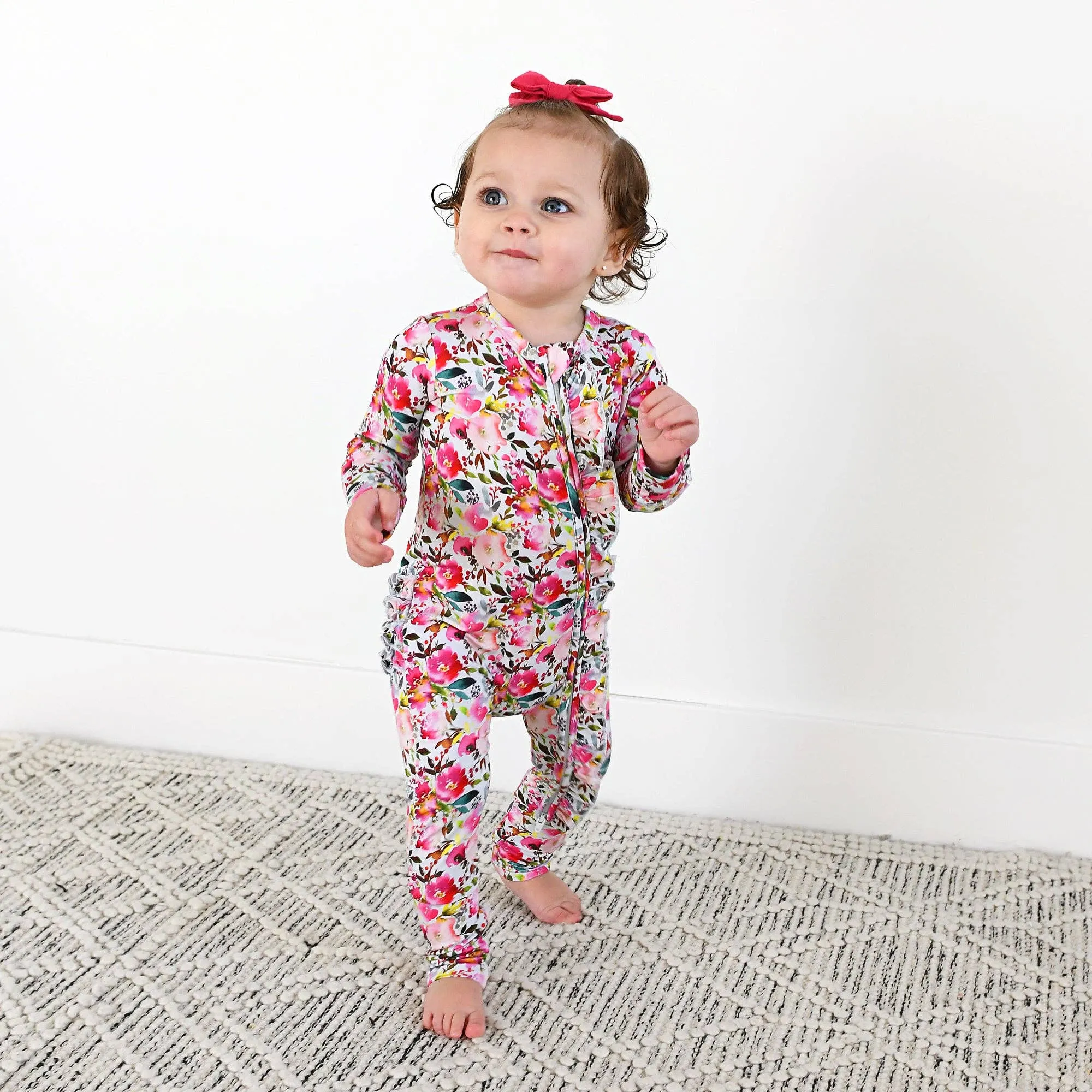 Eloise RUFFLE ZIP Bamboo Baby Outfit Sleepies Little