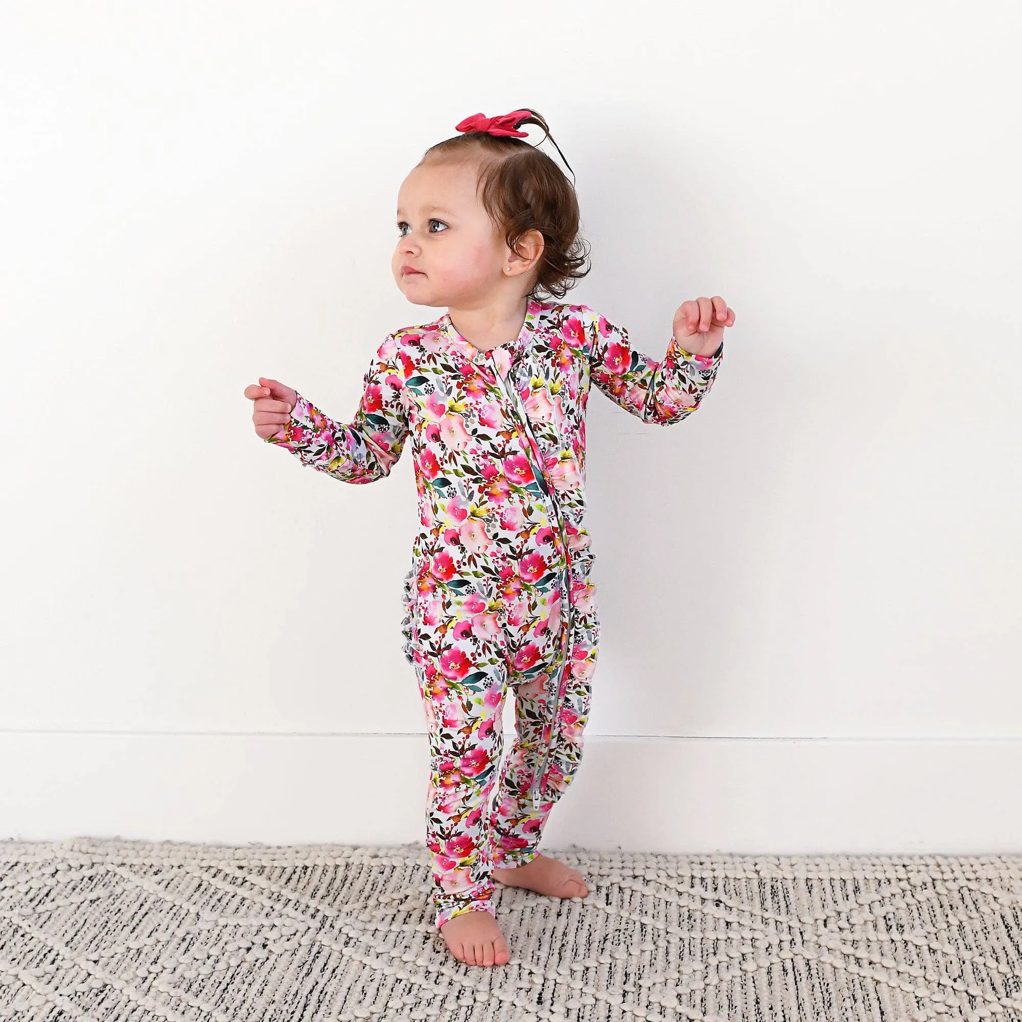 Eloise RUFFLE ZIP Bamboo Baby Outfit Sleepies Little