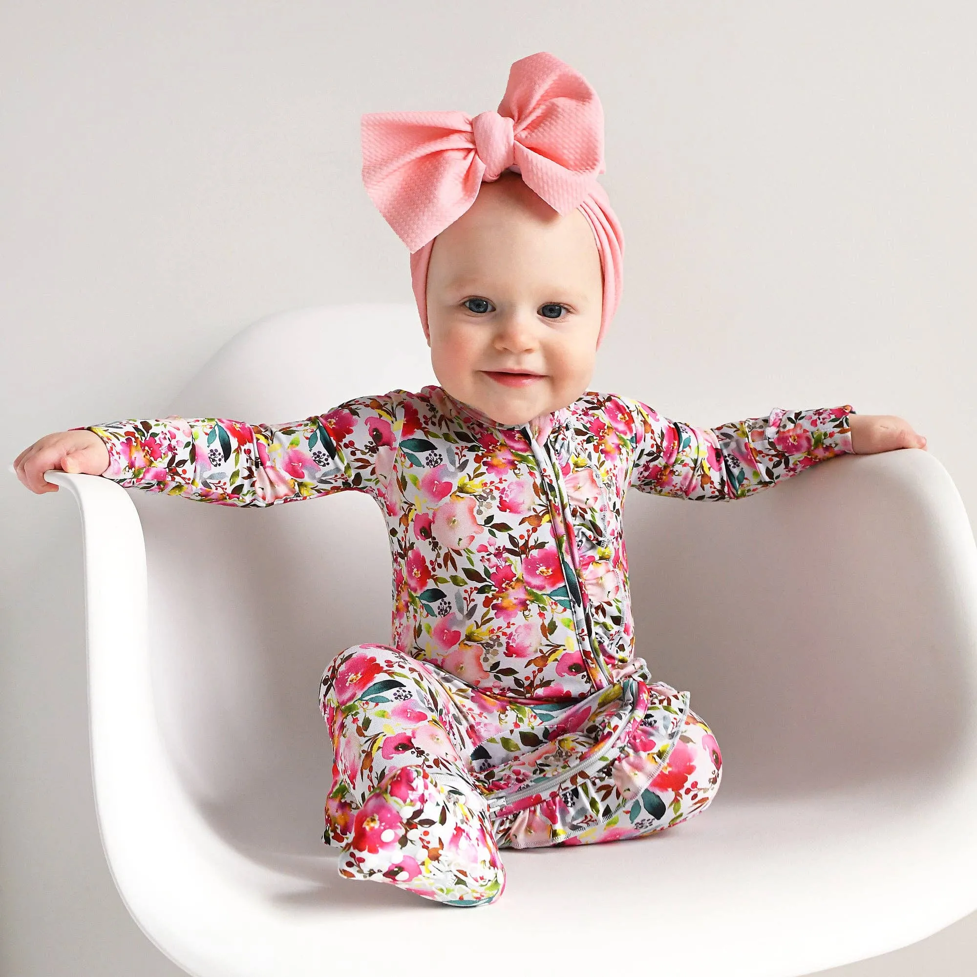 Eloise RUFFLE ZIP Bamboo Baby Outfit Sleepies Little