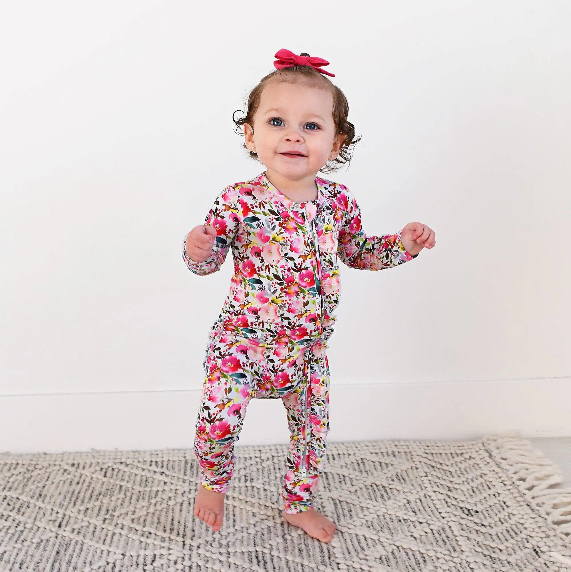 Eloise RUFFLE ZIP Bamboo Baby Outfit Sleepies Little