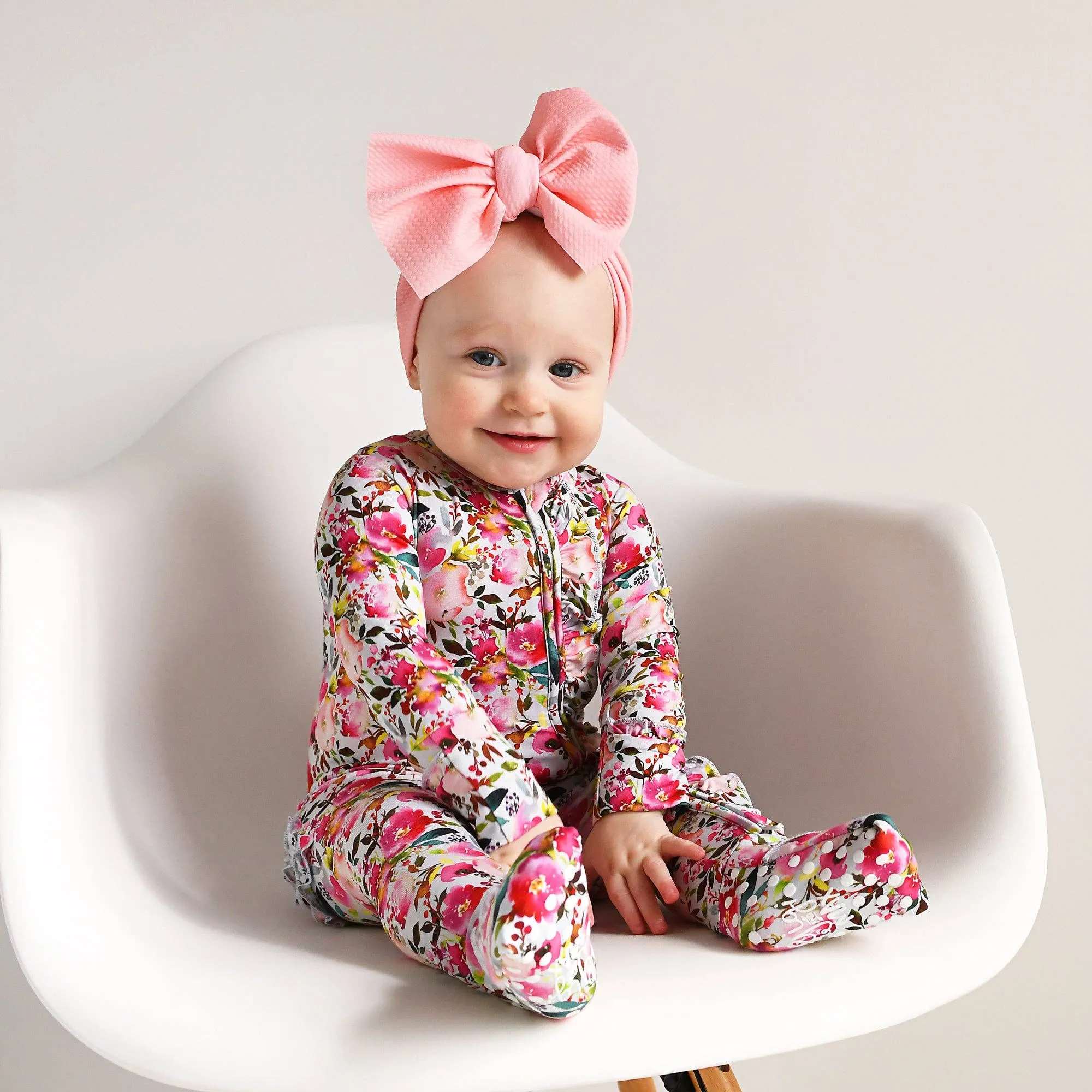 Eloise RUFFLE ZIP Bamboo Baby Outfit Sleepies Little