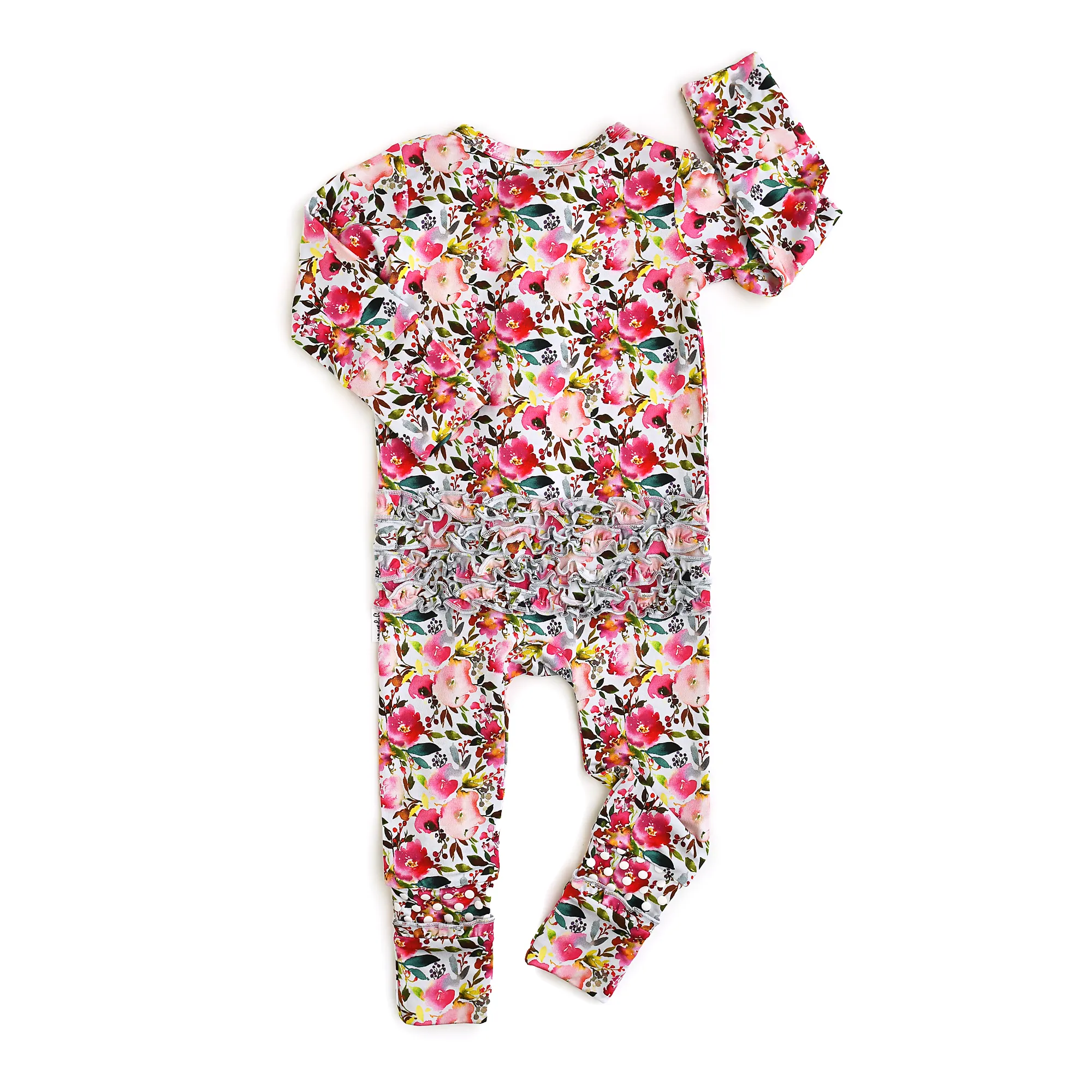 Eloise RUFFLE ZIP Bamboo Baby Outfit Sleepies Little