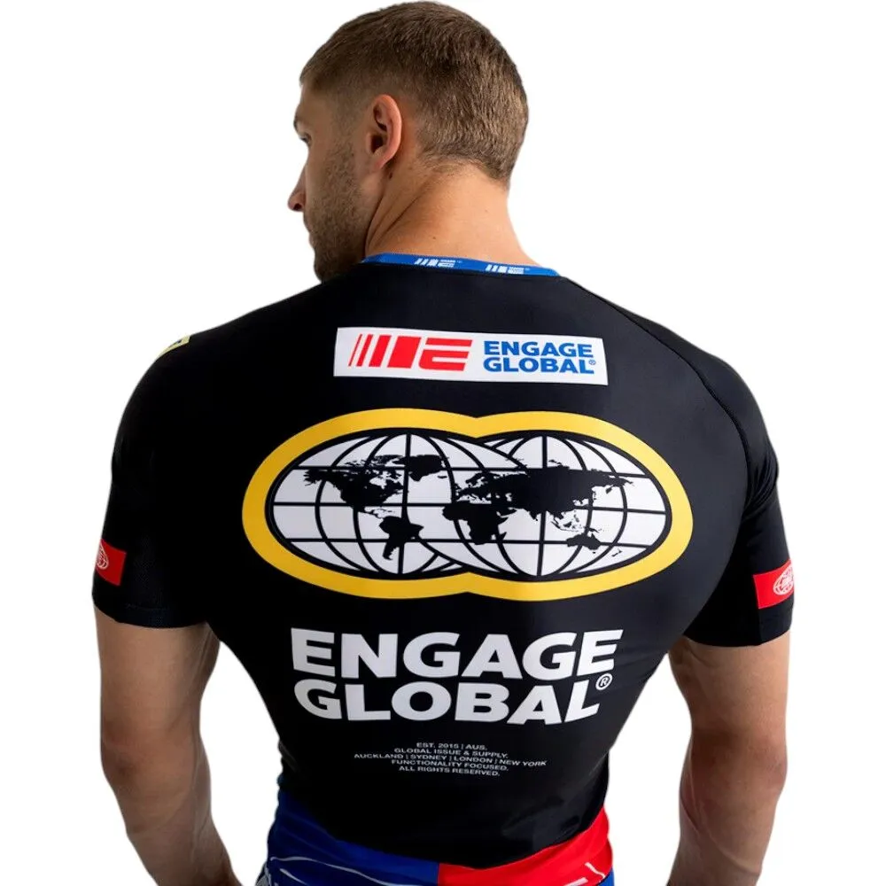 Engage Racer Short Sleeve Rash Guard - Black