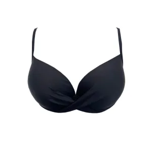 LAVSA PUSH UP BIKINI TOP IN LIQUORICE BLACK