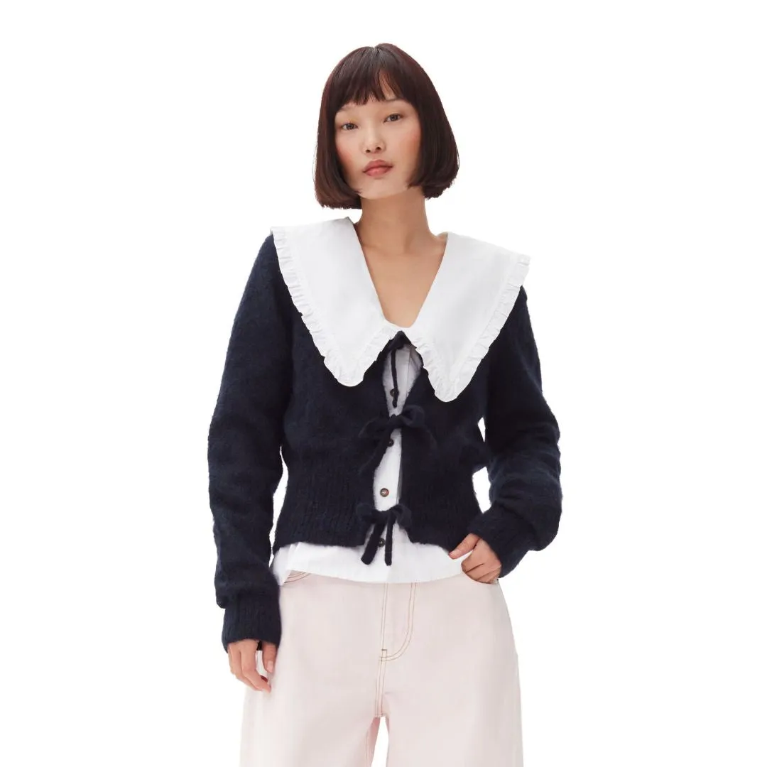 Light Mohair Tie String Cardigan (Sky Captain)