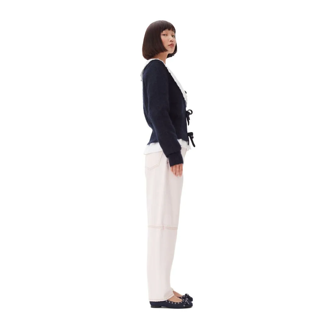 Light Mohair Tie String Cardigan (Sky Captain)