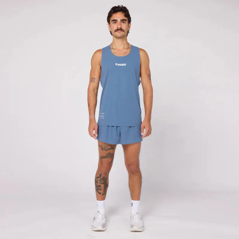 Mens Vento™ Performance Singlet - Steel Blue