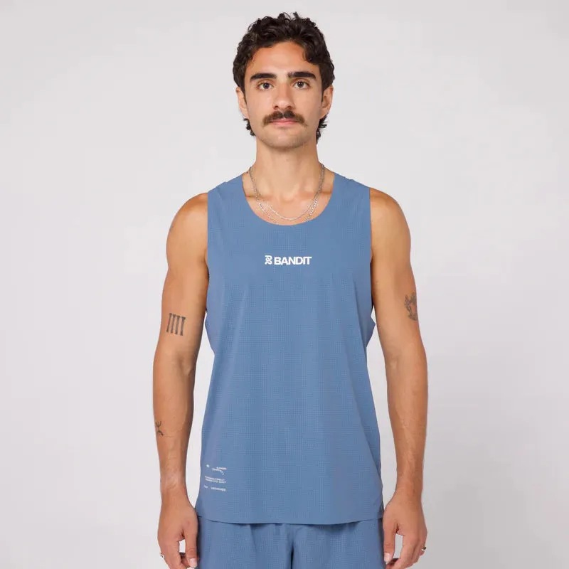 Mens Vento™ Performance Singlet - Steel Blue