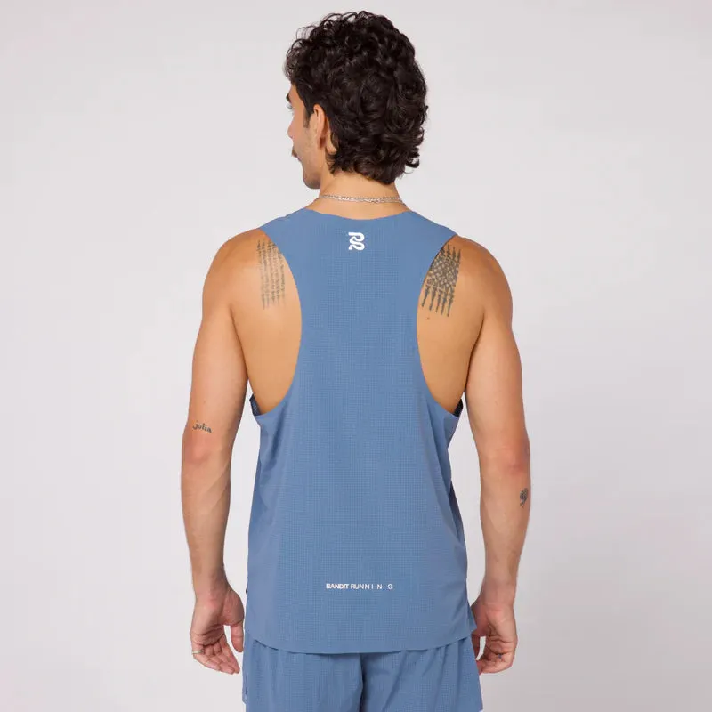 Mens Vento™ Performance Singlet - Steel Blue