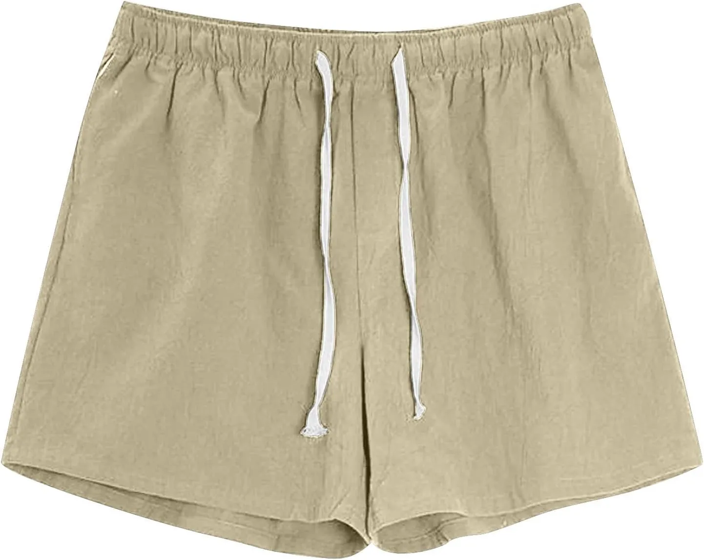 Muscularfit Mens Casual Beach Shorts Summer Loose Comfy Drawstring Elastic Waist Shorts Trendy Solid Vacation Workout Pants