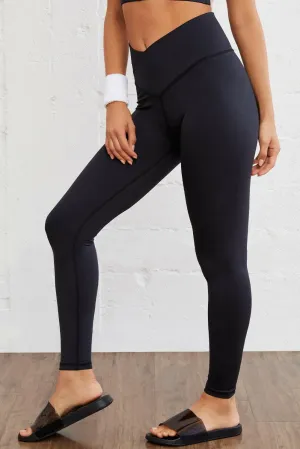 Sleek athletic leggings with wide band