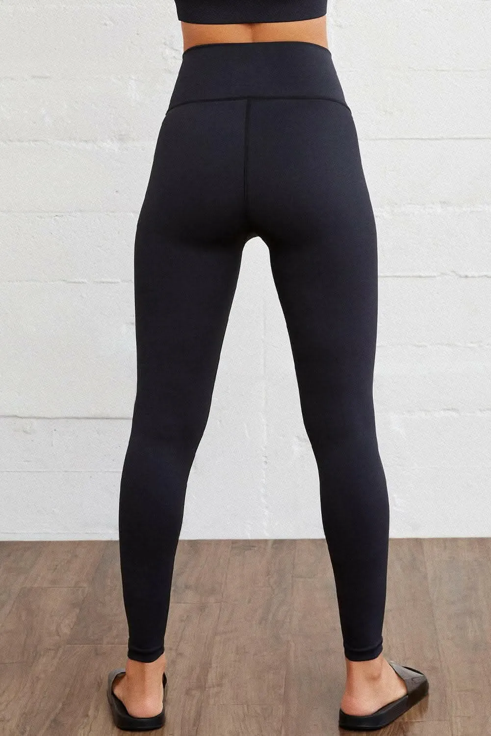 Sleek athletic leggings with wide band